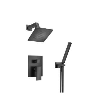 Flusso 160.3250MB Two Output Shower Set With Shower Head And Hand Held in Matte Black