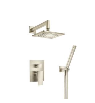 Flusso 160.3300BN Two Output Shower Set With Shower Head And Hand Held in Brushed Nickel PVD