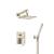 Isenberg 160.3300BN Two Output Shower Set With Shower Head And Hand Held in Brushed Nickel PVD