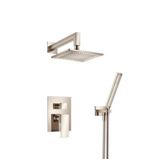 Flusso 160.3300PN Two Output Shower Set With Shower Head And Hand Held in Polished Nickel PVD