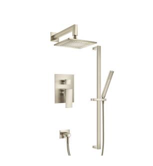 Flusso 160.3350BN Two Output Shower Set With Shower Head, Hand Held And Slide Bar in Brushed Nickel PVD