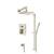 Isenberg 160.3350BN Two Output Shower Set With Shower Head, Hand Held And Slide Bar in Brushed Nickel PVD