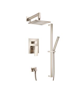 Flusso 160.3350PN Two Output Shower Set With Shower Head, Hand Held And Slide Bar in Polished Nickel PVD