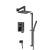 Isenberg 160.3350MB Two Output Shower Set With Shower Head, Hand Held And Slide Bar in Matte Black