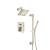 Isenberg 160.3400BN Two Output Shower Set With Shower Head, Hand Held And Slide Bar in Brushed Nickel PVD