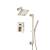 Isenberg 160.3400PN Two Output Shower Set With Shower Head, Hand Held And Slide Bar in Polished Nickel PVD