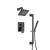 Isenberg 160.3400MB Two Output Shower Set With Shower Head, Hand Held And Slide Bar in Matte Black