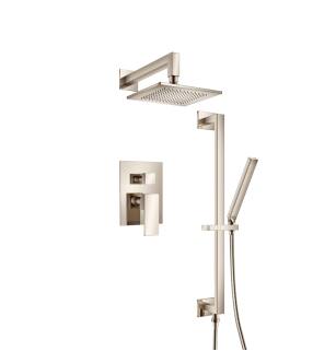 Flusso 160.3450PN Two Output Shower Set With Shower Head, Hand Held And Slide Bar in Polished Nickel PVD