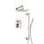 Isenberg 160.3450PN Two Output Shower Set With Shower Head, Hand Held And Slide Bar in Polished Nickel PVD