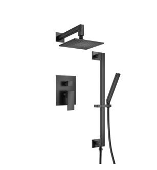 Flusso 160.3450MB Two Output Shower Set With Shower Head, Hand Held And Slide Bar in Matte Black