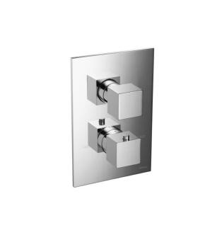 Flusso 160.4101CP 3/4" Thermostatic Shower Valve & Trim - 1 Output in Chrome