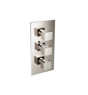 Flusso 160.4401PN 3/4" Thermostatic Valve and Trim - 2 Outputs in Polished Nickel PVD