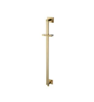 Flusso 160.601024ASB Shower Slide Bar With Integrated Wall Elbow in Satin Brass PVD