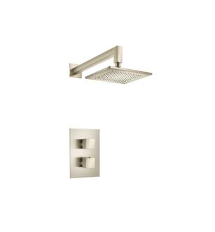 Flusso 160.7000BN Single Output Shower Set With Shower Head And Arm in Brushed Nickel PVD
