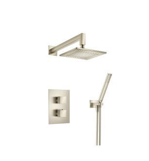 Isenberg 160.7050BN Two Output Shower Set With Shower Head And Hand Held in Brushed Nickel PVD