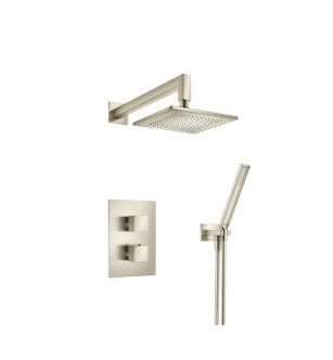Flusso 160.7050BN Two Output Shower Set With Shower Head And Hand Held in Brushed Nickel PVD