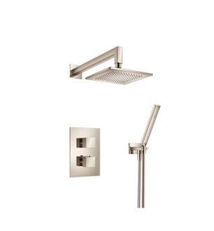 Flusso 160.7050PN Two Output Shower Set With Shower Head And Hand Held in Polished Nickel PVD