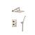Isenberg 160.7050PN Two Output Shower Set With Shower Head And Hand Held in Polished Nickel PVD