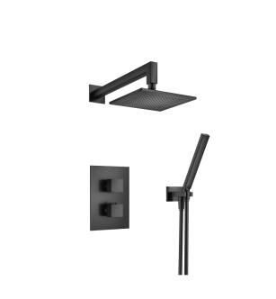 Flusso 160.7050MB Two Output Shower Set With Shower Head And Hand Held in Matte Black