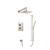 Isenberg 160.7100PN Two Output Shower Set With Shower Head, Hand Held And Slide Bar in Polished Nickel PVD