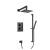 Isenberg 160.7100MB Two Output Shower Set With Shower Head, Hand Held And Slide Bar in Matte Black