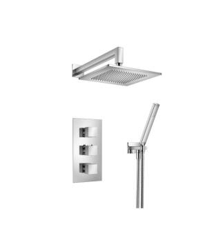 Flusso 160.7150CP Two Output Shower Set With Shower Head And Hand Held in Chrome