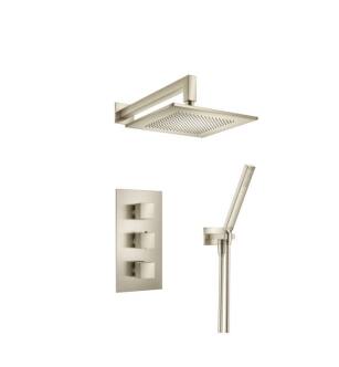 Flusso 160.7150BN Two Output Shower Set With Shower Head And Hand Held in Brushed Nickel PVD