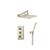 Isenberg 160.7150BN Two Output Shower Set With Shower Head And Hand Held in Brushed Nickel PVD