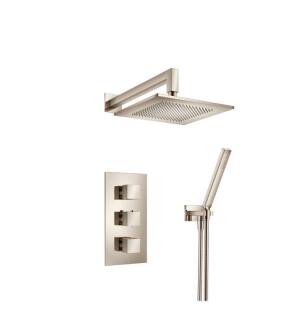 Flusso 160.7150PN Two Output Shower Set With Shower Head And Hand Held in Polished Nickel PVD