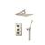 Isenberg 160.7150PN Two Output Shower Set With Shower Head And Hand Held in Polished Nickel PVD