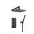 Isenberg 160.7150MB Two Output Shower Set With Shower Head And Hand Held in Matte Black