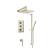 Isenberg 160.7200BN Two Output Shower Set With Shower Head, Hand Held And Slide Bar in Brushed Nickel PVD