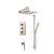 Isenberg 160.7200PN Two Output Shower Set With Shower Head, Hand Held And Slide Bar in Polished Nickel PVD