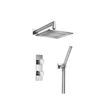 Flusso 160.7250CP Two Output Shower Set With Shower Head And Hand Held in Chrome