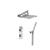 Isenberg 160.7250CP Two Output Shower Set With Shower Head And Hand Held in Chrome
