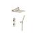 Isenberg 160.7250BN Two Output Shower Set With Shower Head And Hand Held in Brushed Nickel PVD