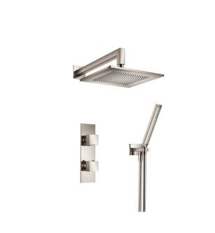 Flusso 160.7250PN Two Output Shower Set With Shower Head And Hand Held in Polished Nickel PVD