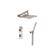 Isenberg 160.7250PN Two Output Shower Set With Shower Head And Hand Held in Polished Nickel PVD