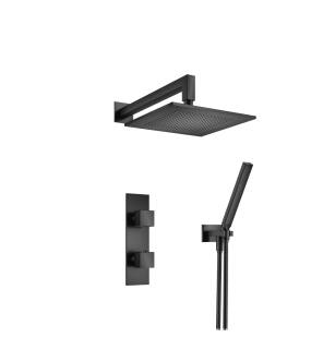 Flusso 160.7250MB Two Output Shower Set With Shower Head And Hand Held in Matte Black