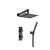 Isenberg 160.7250MB Two Output Shower Set With Shower Head And Hand Held in Matte Black