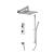 Isenberg 160.7300CP Two Output Shower Set With Shower Head, Hand Held And Slide Bar in Chrome