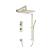 Isenberg 160.7300BN Two Output Shower Set With Shower Head, Hand Held And Slide Bar in Brushed Nickel PVD