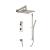 Isenberg 160.7300PN Two Output Shower Set With Shower Head, Hand Held And Slide Bar in Polished Nickel PVD