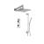 Isenberg 160.7350CP Two Output Shower Set With Shower Head, Hand Held And Slide Bar in Chrome