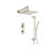 Isenberg 160.7350BN Two Output Shower Set With Shower Head, Hand Held And Slide Bar in Brushed Nickel PVD