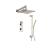 Isenberg 160.7350PN Two Output Shower Set With Shower Head, Hand Held And Slide Bar in Polished Nickel PVD