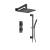 Isenberg 160.7350MB Two Output Shower Set With Shower Head, Hand Held And Slide Bar in Matte Black