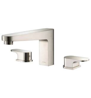 Flusso 180.2410BN 3 Hole Deck Mount Roman Tub Faucet in Brushed Nickel PVD