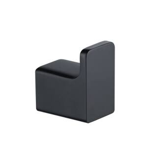 Flusso 196.1001MB Brass Bathroom Towel / Robe Hook in Matte Black