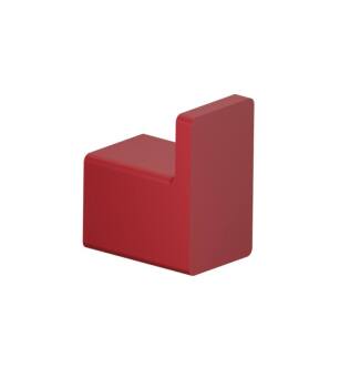 Flusso 196.1001CR Brass Bathroom Towel / Robe Hook in Crimson